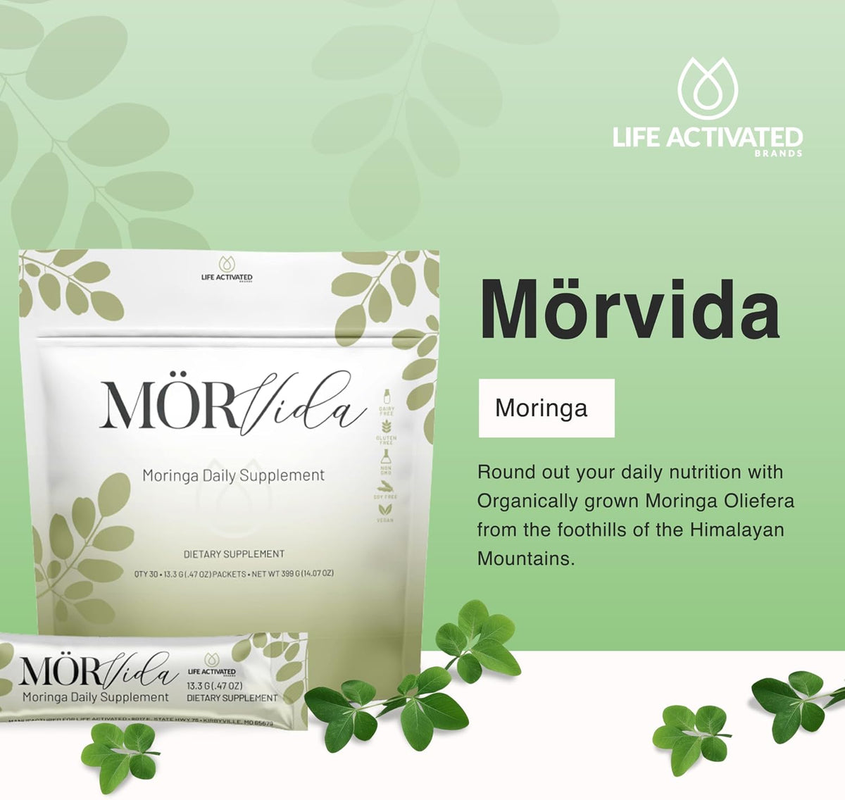 Mörvida Daily Supplement - Moringa Oleifera from The Himalayas - 30 Sachets - görsel 3