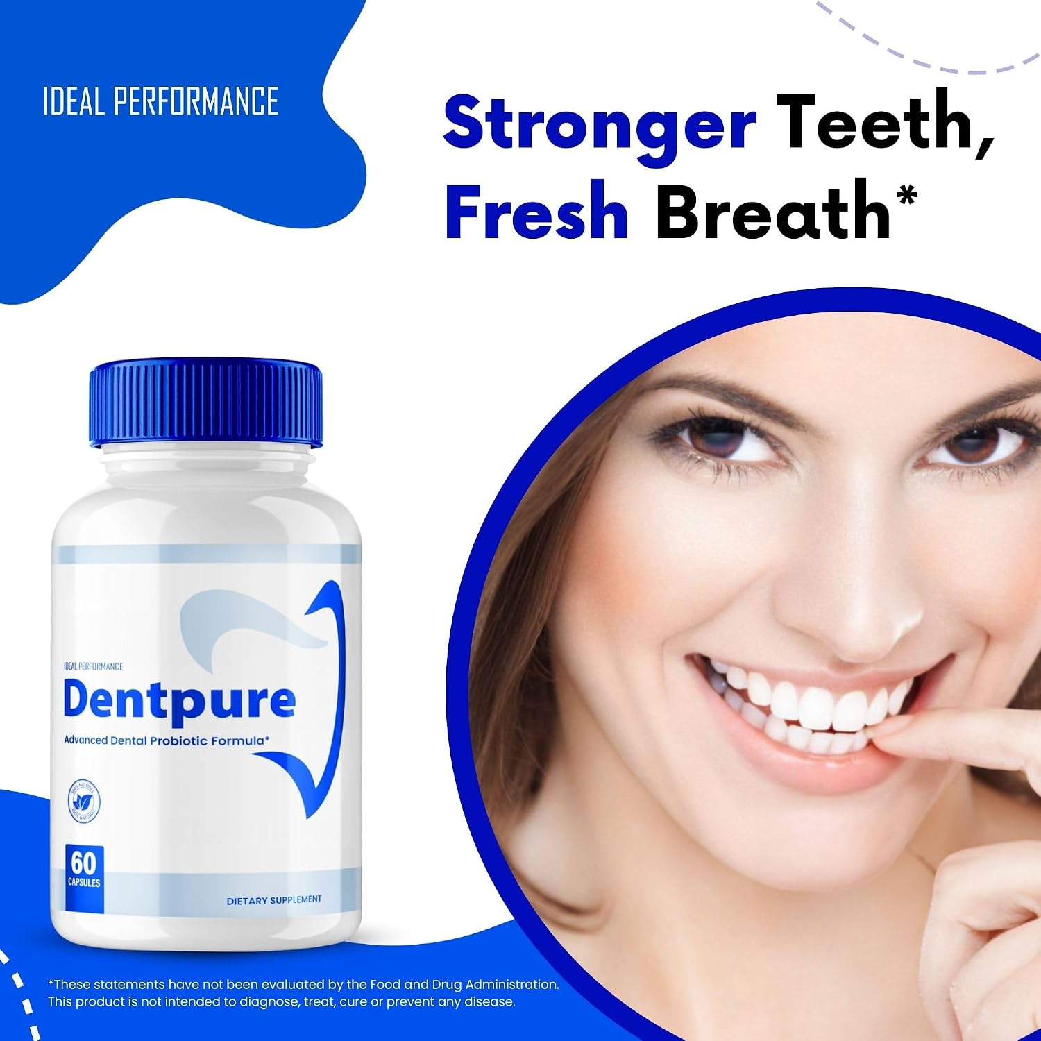 Dentpure Oral Probiotics for Teeth and Gums Capsules - Maximum Strength, All Natural Probiotics for Fresh Breath Dental Wellness (60 Capsules) - görsel 4