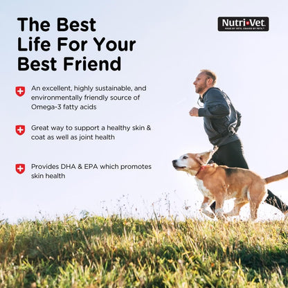 Nutri-Vet Fish Oil Supplement for Dogs, Skin and Coat Health, Menhaden Formula, 16 oz (473 ml)