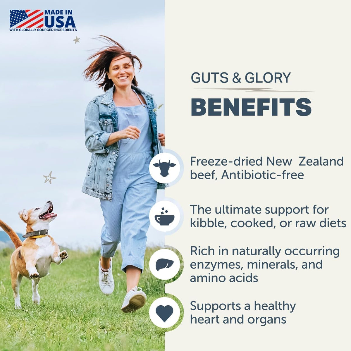 Four Leaf Rover Guts & Glory Freeze-dried Organs for Dogs - görsel 3