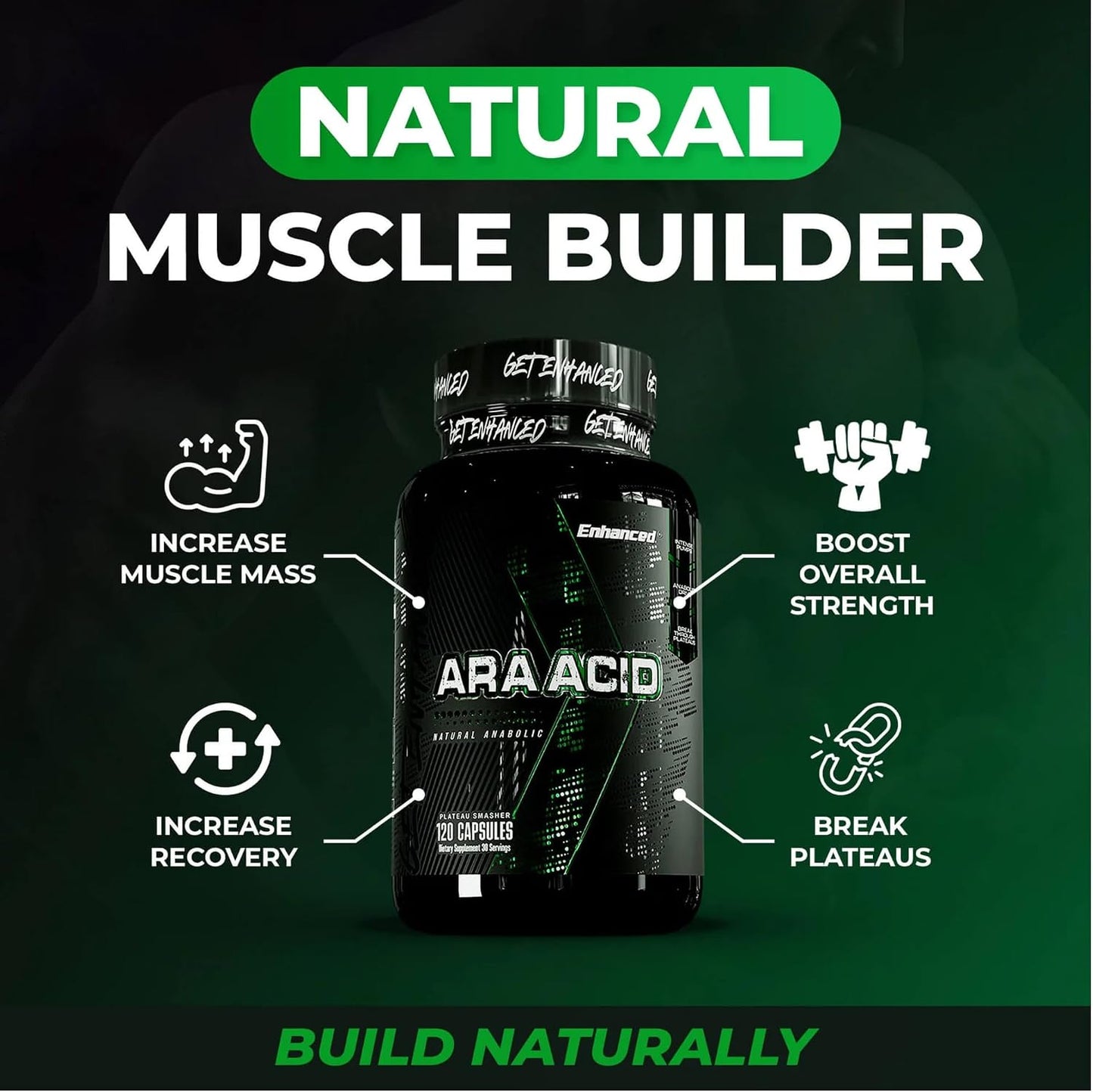 Enhanced Labs Arachidonic Acid Supplement – 350mg, 120 Capsules - görsel 2