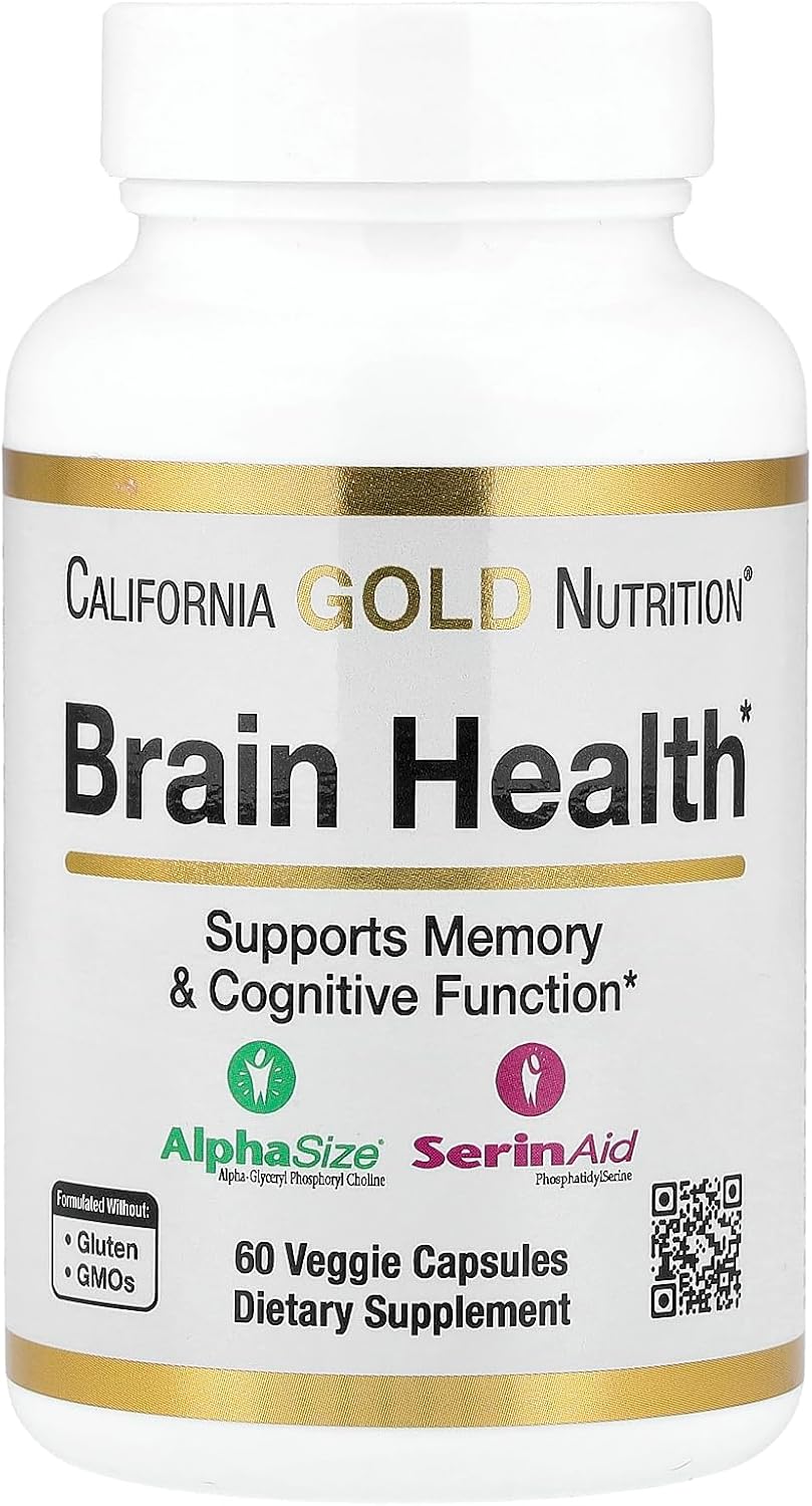 Brain Health, 60 Vegetarian Capsules, California Gold Nutrition - görsel 1