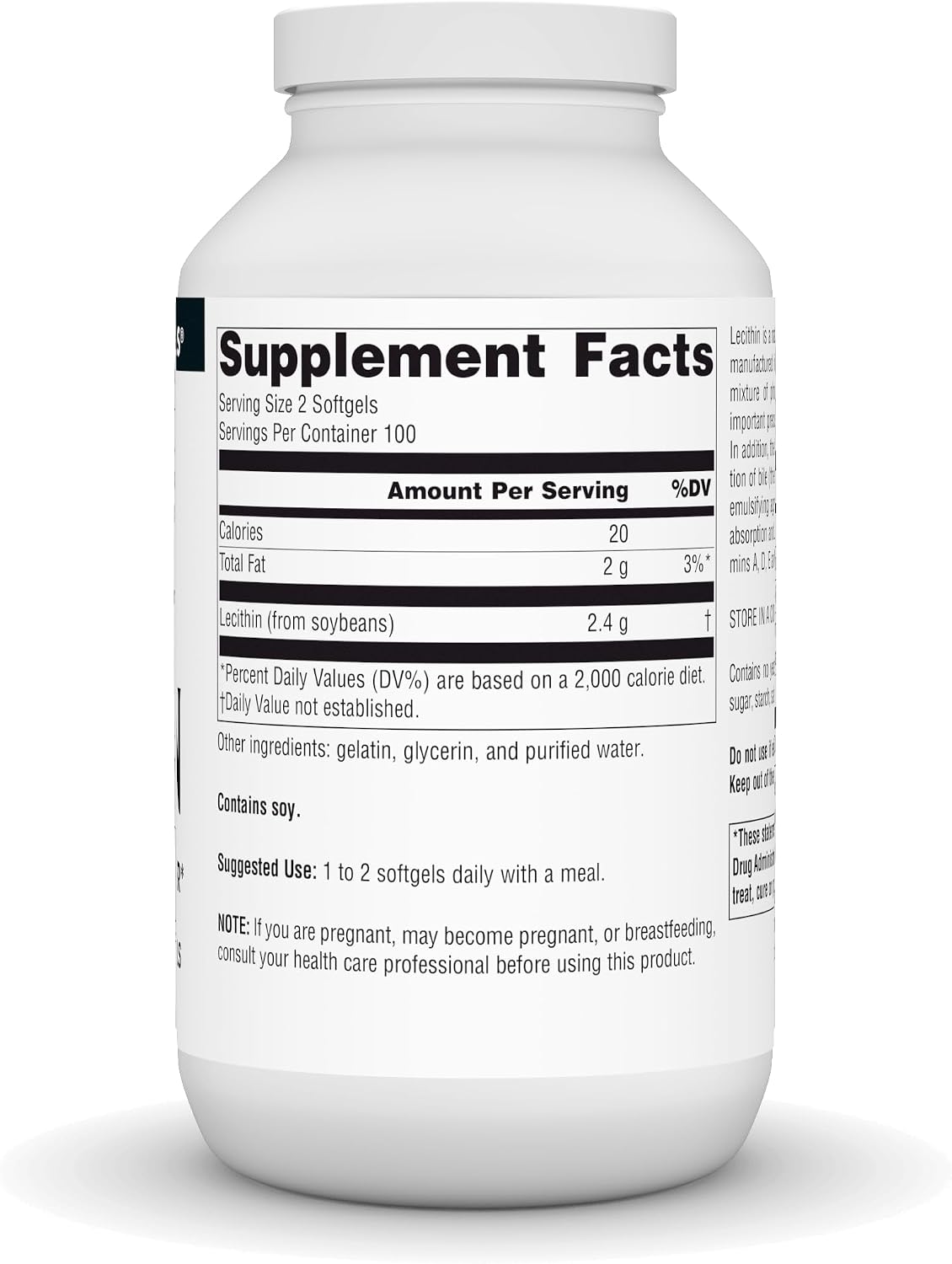 Source Naturals Lecithin 1200 mg, 200 Softgels - Natural Emulsifier for Fat-Soluble Vitamin Absorption - görsel 2