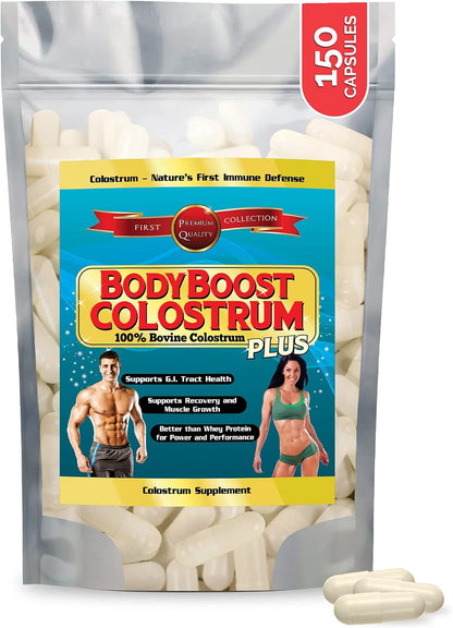 BodyBoost Colostrum Capsules (240 Capsules) - Grass-Fed Bovine Colostrum Immune Supplement