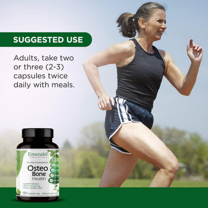 EMERALD LABS Osteo Bone Health - Immune Support & Bone & Joint Supplement with Vitamin D3, K2, Calcium, Magnesium, OptiMSM, Meriva Phytosome & More - 180 Vegetable Capsules