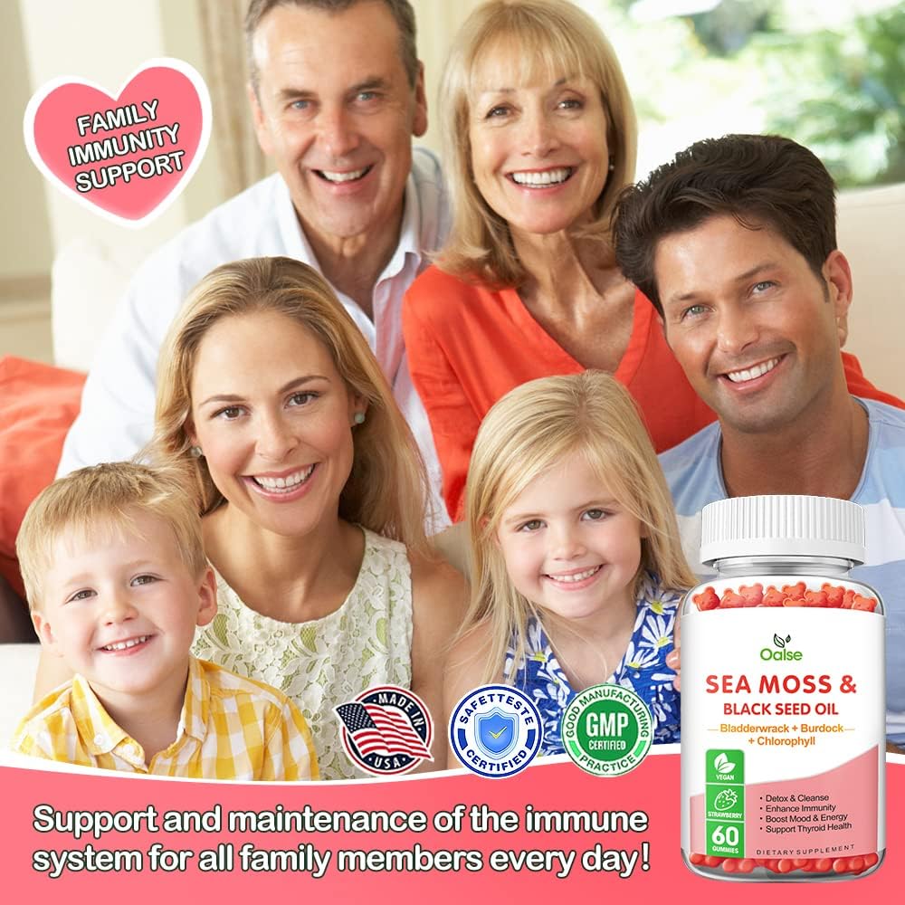 OALSE Sea Moss Gummies - 8-in-1 Advanced Formula for Immune Support & Energy (1-Pack) - görsel 7