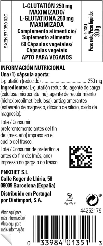 Solgar Reduced L-Glutathione 250 mg, 60 Capsules
