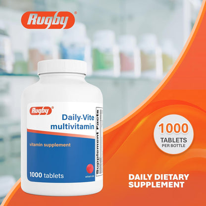 Rugby Daily-Vite Multivitamin Tablets - 1000 Count