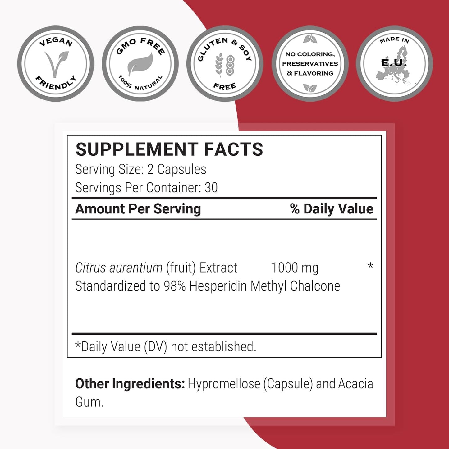 Supersmart Hesperidin Methyl Chalcone – 1000 mg daily – Blood Circulation Support – 60 Vegetarian Capsules - görsel 4