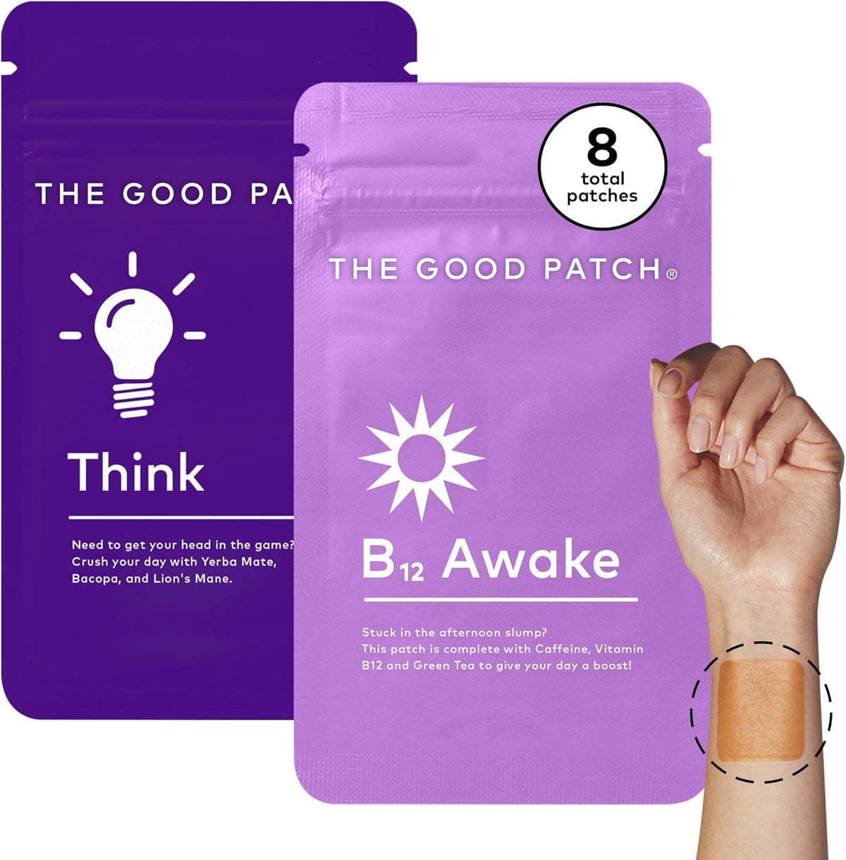 The Good Patch Weekday Hustle Duo - Awake B12 and Think Patches - görsel 1