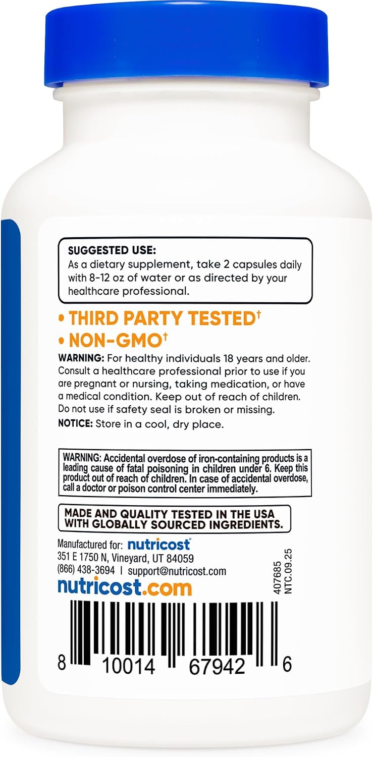Nutricost Multivitamin with Probiotics – 120 Vegetarian Capsules (2 Bottles) - görsel 4