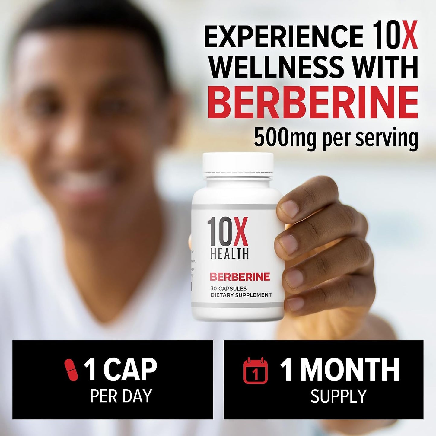 10X Health Berberine Supplement 500mg – Dihydroberberine for Optimised Absorption – 30 Capsules - görsel 6
