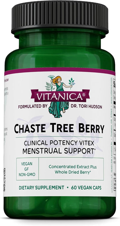 Vitanica Chaste Tree Berry (Vitex Extract) – Vegan, 60 Capsules