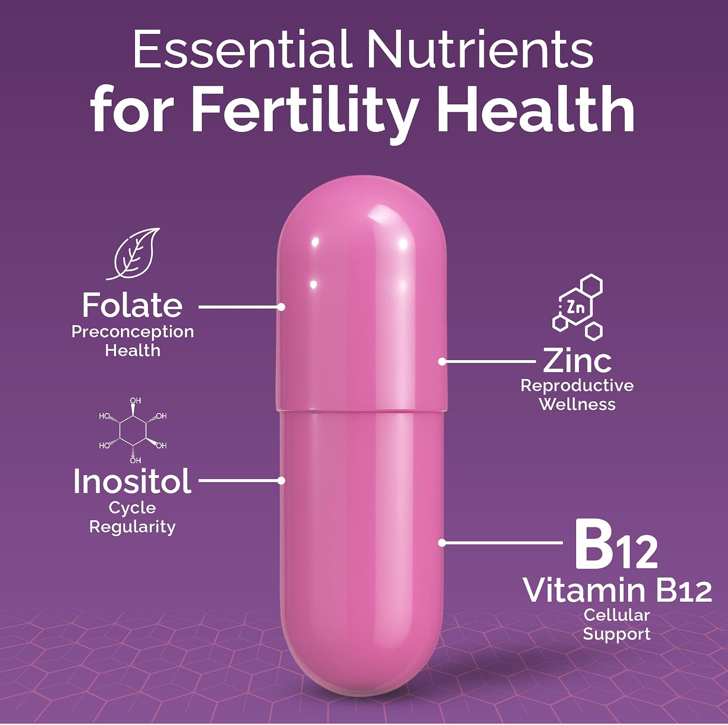 CONCEIVE PLUS Women's Fertility Support – Prenatal Multivitamin for Trying to Conceive – Conception Blend, Hormonal Support – 30 Days - görsel 6
