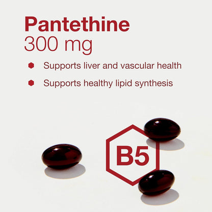 PROTOCOL FOR LIFE BALANCE Pantethine 300mg - Active Form of Vitamin B5 - 60 Softgels - Food Supplement