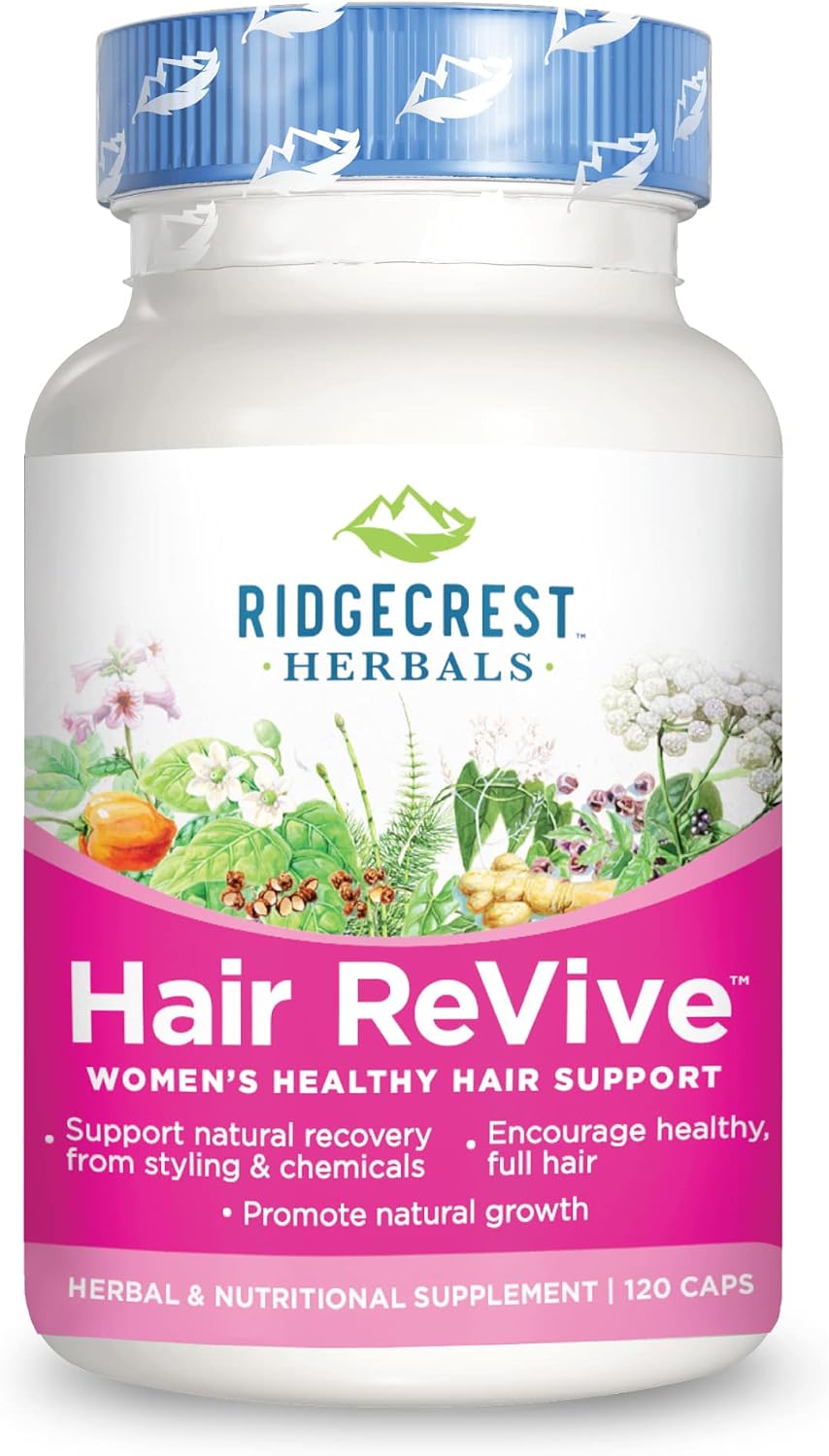 RidgeCrest Herbals Hair ReVive – Nutritional Hair Supplement for Women with Biotin, Vitamin C, Zinc & Copper - görsel 1