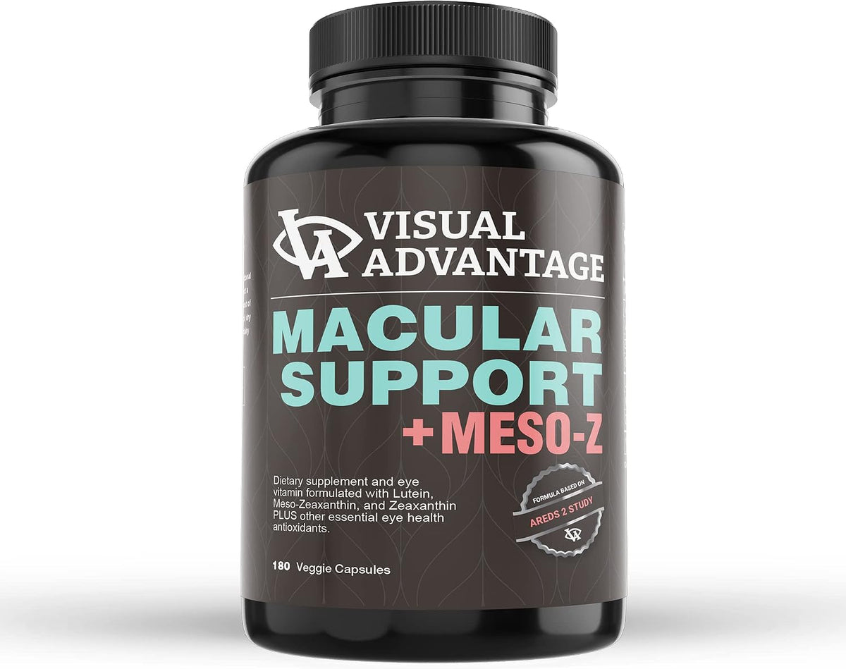 Visual Advantage® Macular Support + Meso-Z – Eye Supplement with Triple Carotenoids for Blue Light Defence (180 Soft Gel Capsules) - görsel 1