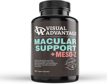 Visual Advantage® Macular Support + Meso-Z – Eye Supplement with Triple Carotenoids for Blue Light Defence (180 Soft Gel Capsules)