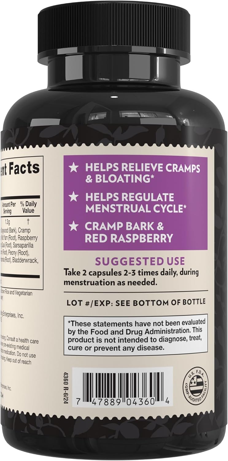 Crystal Star Women's Best Friend – Herbal Menstrual Relief Supplement with Dong Quai, Cramp Bark, Hawthorne and Red Raspberry (60 Capsules) - görsel 3