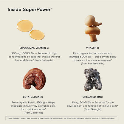 Moon Juice Superpower Immune Support Supplement - 30 Vegan Capsules