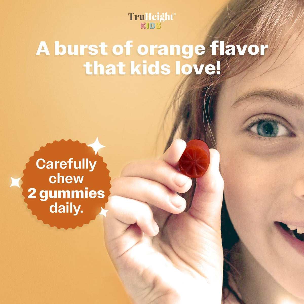 TruHeight Kids Brain Growth Gummies - Orange - Omega-3 DHA Multivitamin for Ages 2+ - görsel 5