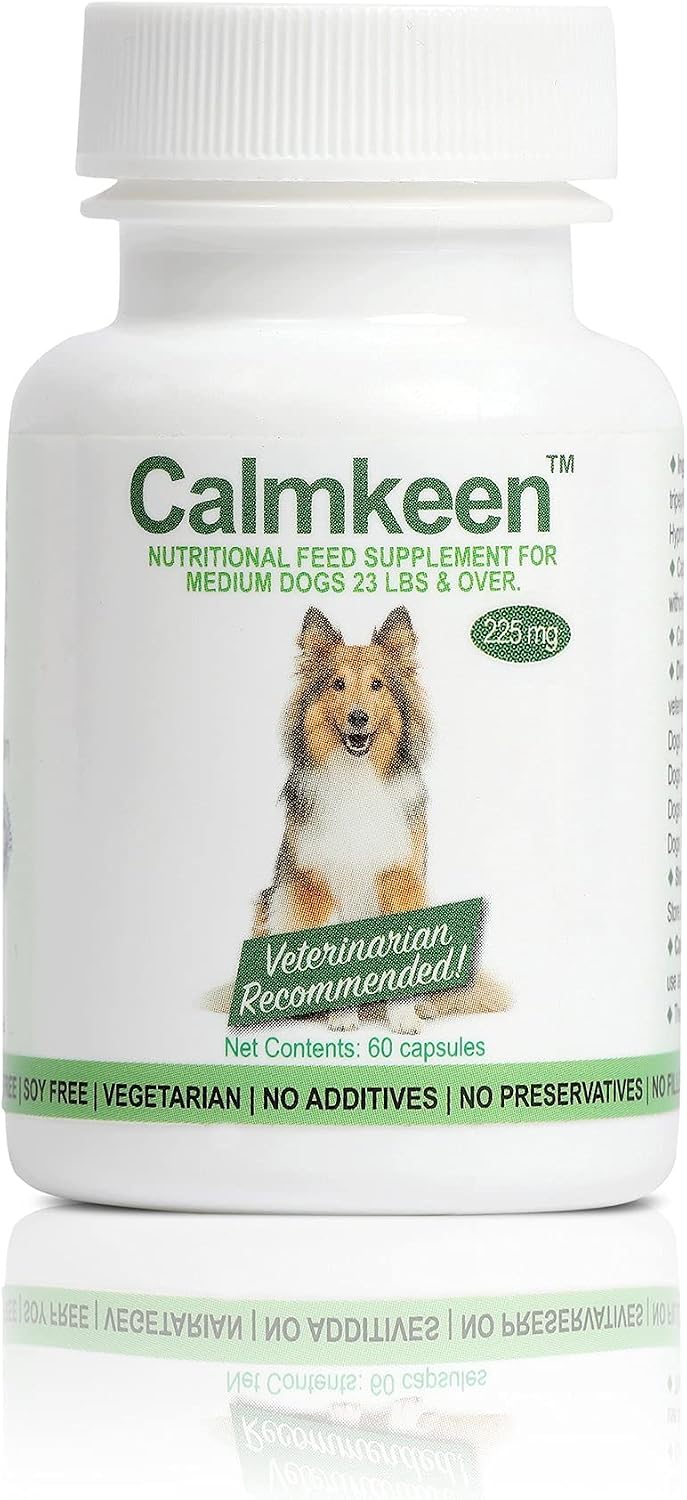 Calmkeen 225 mg 60 Capsules Nutritional Supplement for Medium Dogs 10 kg and Up (Formerly Calmkene) - görsel 1