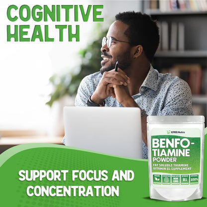 XPRS Nutra Benfotiamine Powder (Thiamine) - Fat-Soluble Vitamin B1 Supplement, 7 g