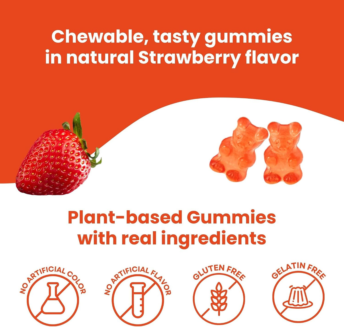 HERBION Naturals Multivitamin Gummies for Children - Support with Vitamin C, D3, B12, A, E & Zinc - Strawberry Flavour - 90 Count - görsel 5