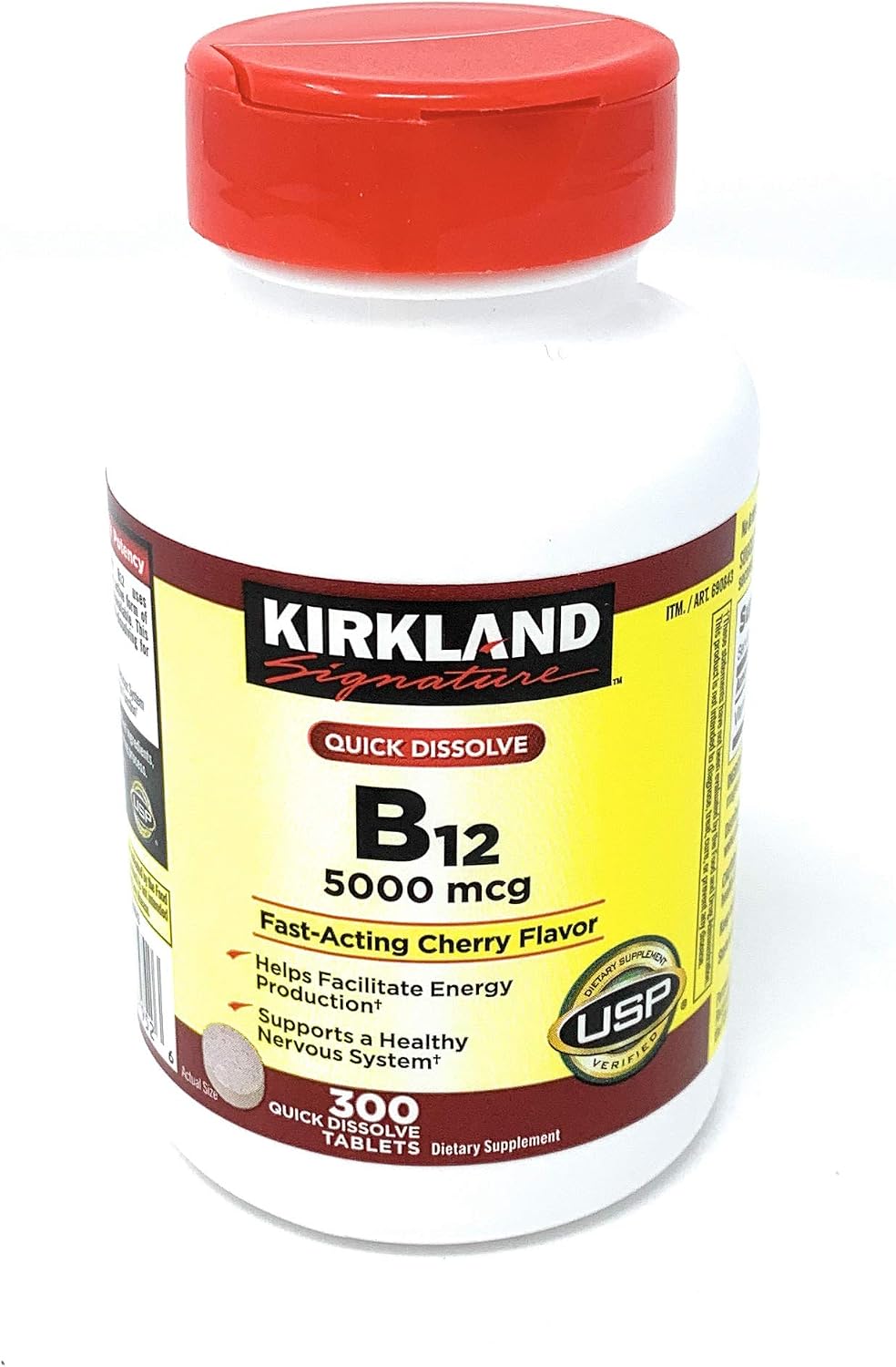 Kirkland Signature Quick Dissolve B-12 5000 mcg, 300 Tablets - görsel 1