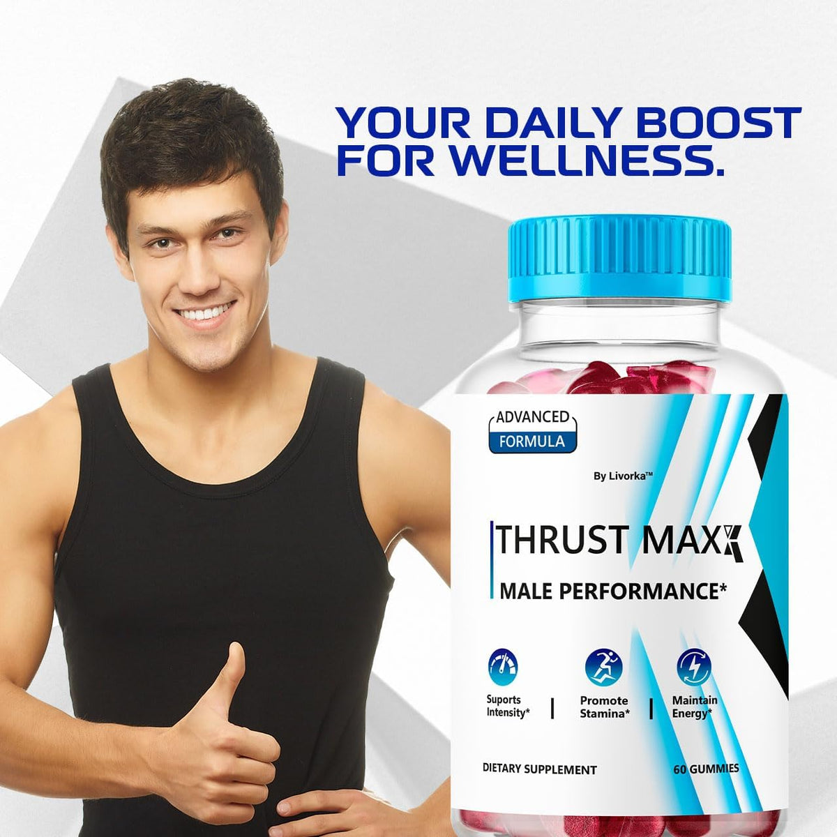 Thrust Maxx Gummies for Men – Performance and Energy Support (3 Pack, 180 Gummies) - görsel 5