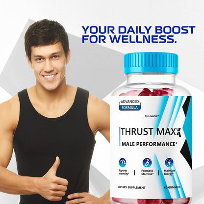 Thrust Maxx Gummies for Men – Performance and Energy Support (3 Pack, 180 Gummies)
