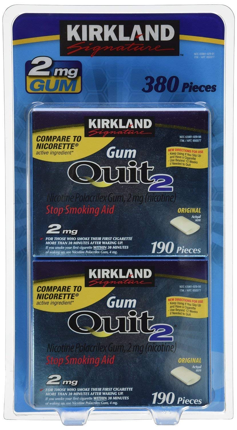 Kirkland Signature Quit Smoke Gum 2 mg (380 Count) - görsel 1