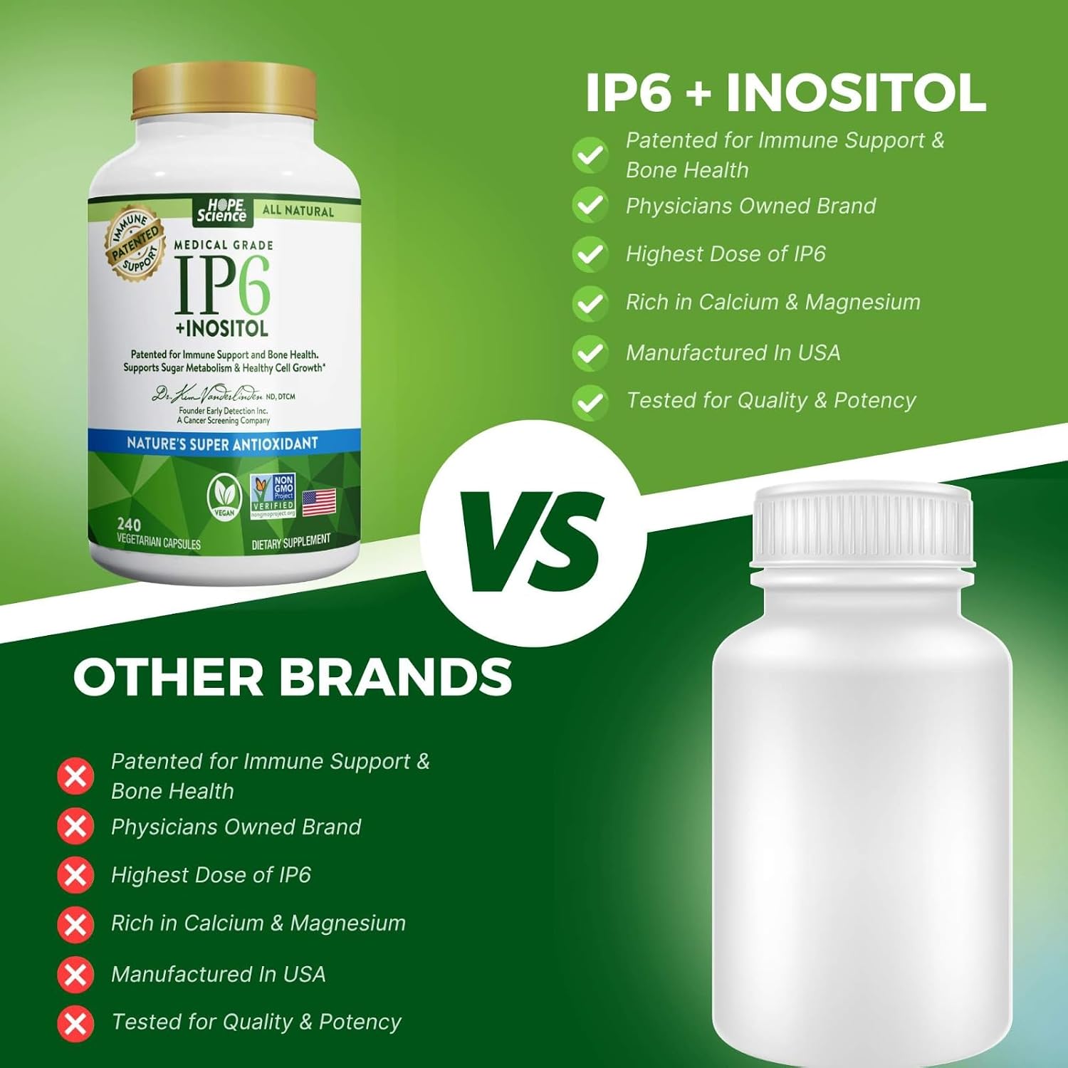 Active Again Hope Science IP6 Inositol 120 Capsules – Whole Body Immune & Antioxidant Support with Nature's Most Potent Antioxidant - görsel 4
