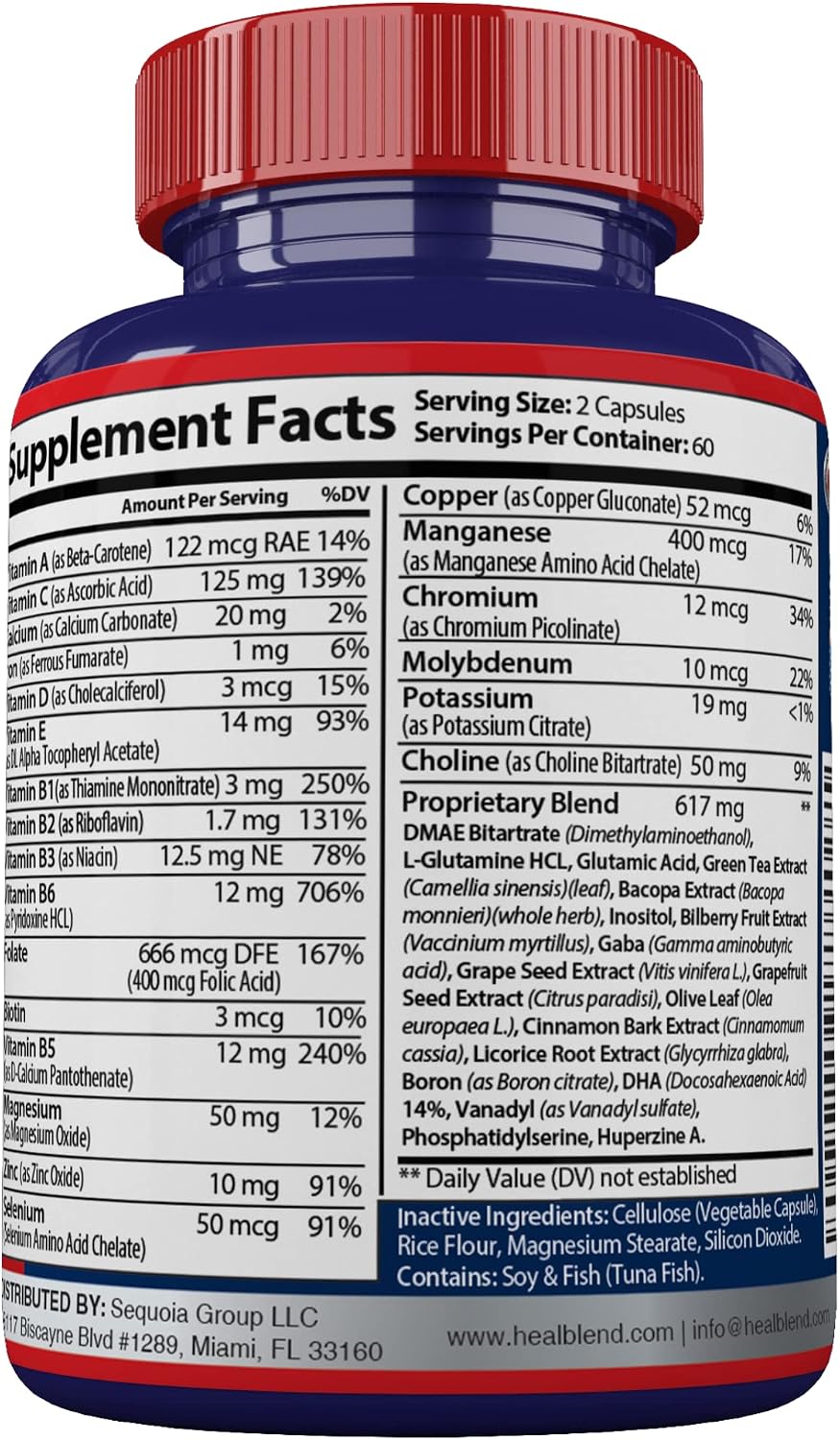 Neuro Plus Brain & Focus Formula – Nootropic Brain Booster, 120 Capsules - görsel 8