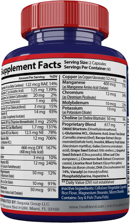 Neuro Plus Brain & Focus Formula – Nootropic Brain Booster, 120 Capsules