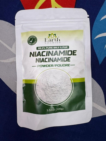 Earth Nourish Niacinamide Powder, 100g - Cosmetic Grade for DIY Skin care Formulations