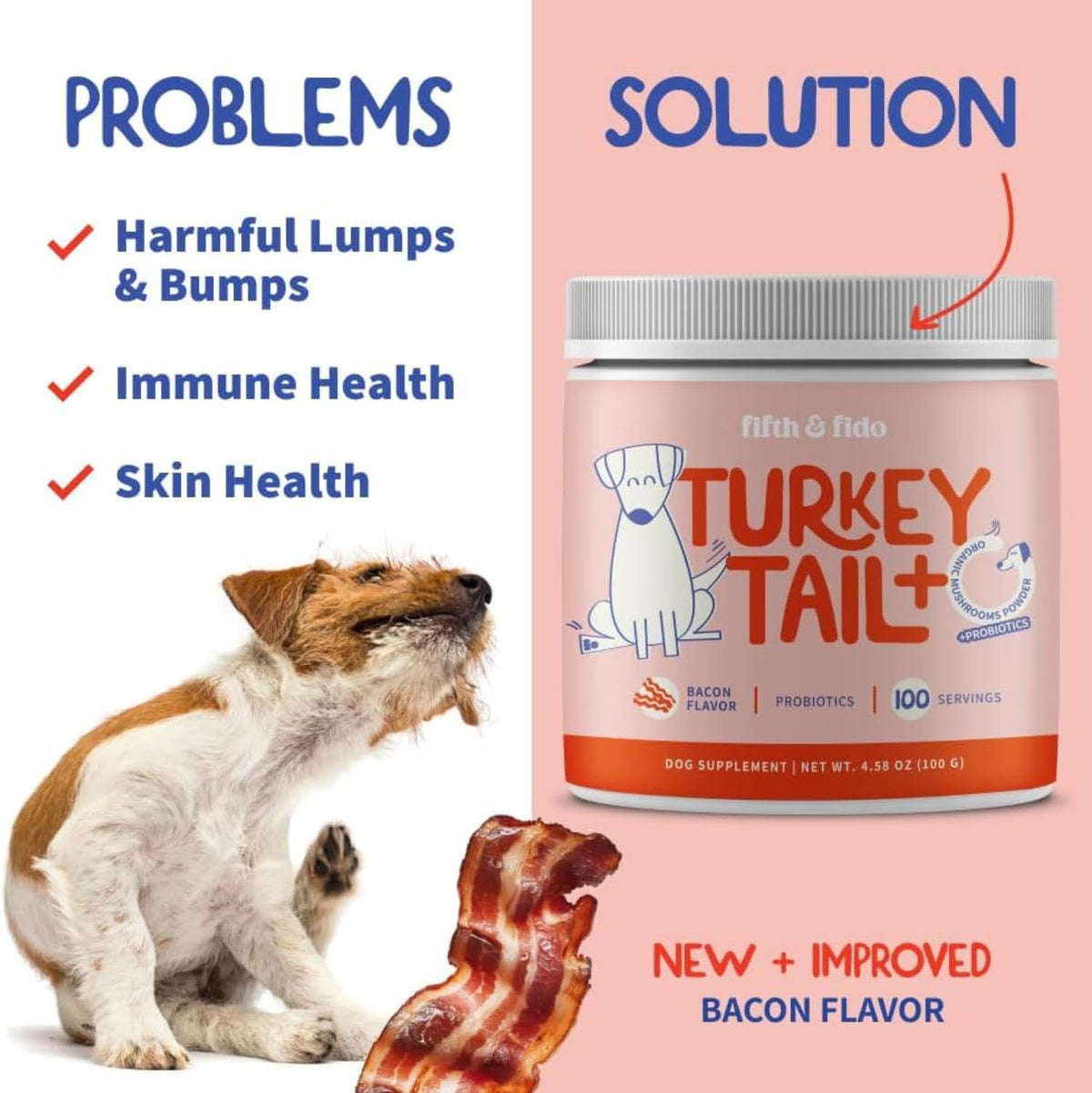 Fifth & Fido Turkey Tail Mushroom for Dogs – Immune Support & Digestive Health, 100 Servings - görsel 4
