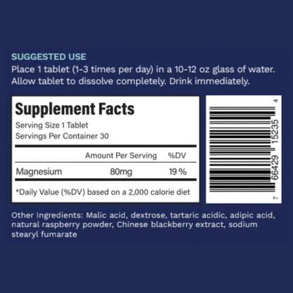 Active H2 Ultra+ Hydrogen Water Tablets - Natural Raspberry, 30 Servings