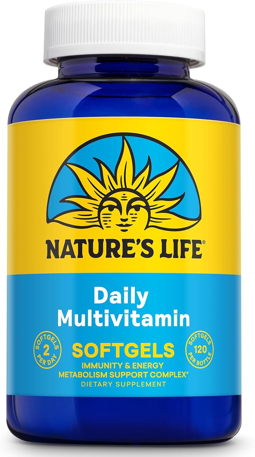Nature's Life Soft Gelatin Multiple - Complete Daily Multivitamin & Mineral Supplement with Iron, 120 Softgel Capsules (2-Month Supply) - görsel 1