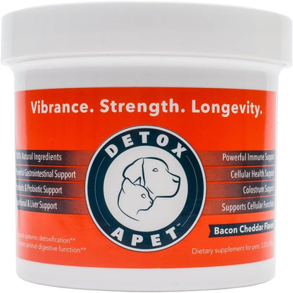 DETOXA-PET Powder - Nutritional Supplement for Dogs & Cats with 10 Billion CFU Probiotics, Enzymes, Herbs, Vitamins, and Minerals