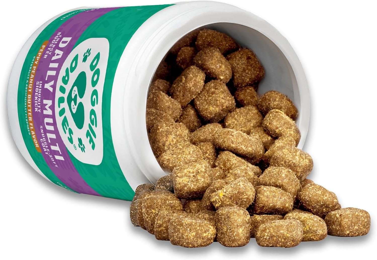 Doggie Dailies 5 in 1 Multivitamin for Dogs, Dog Multivitamin for Skin and Coat Health, Joint Health, Improved Digestion, Antioxidants, Support a Healthy Immune System (Peanut Butter) 225 Soft Chews - görsel 10