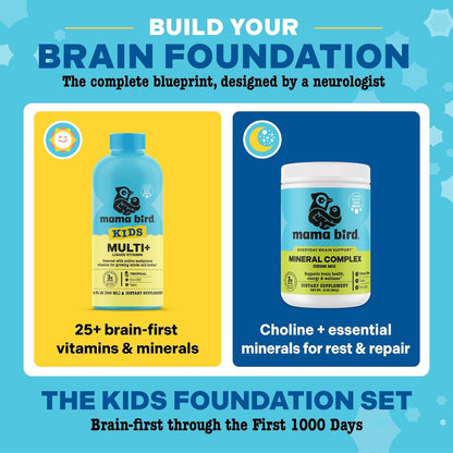 Mama Bird - Award-Winning Children's Multi+ Liquid Vitamins (31 Servings) Tropical Flavour - Active Methylated Vitamins, Children's Multivitamin - Organic Superfoods, Enzymes - Vegan, Gluten-free, Non-GM - 473 ml