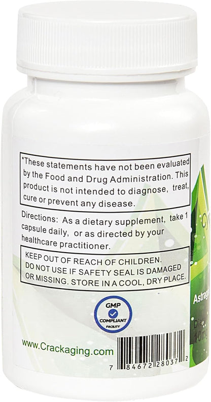 Crackaging Super-Absorption Cycloastragenol 98% 10mg, 30 Capsules