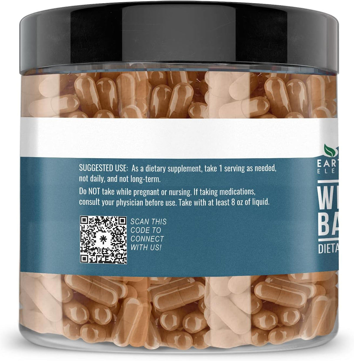 Earthborn Elements Wild Cherry Bark 200 Capsules, Pure & Undiluted, No Additives - görsel 2