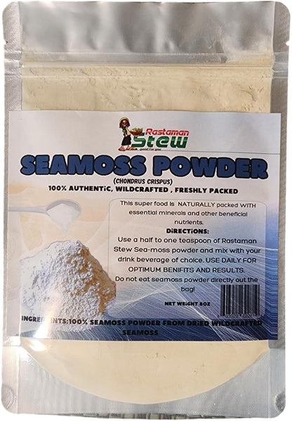 Organic Sea Moss Powder 227 g - Wildcrafted Irish Sea Moss, Single Ingredient