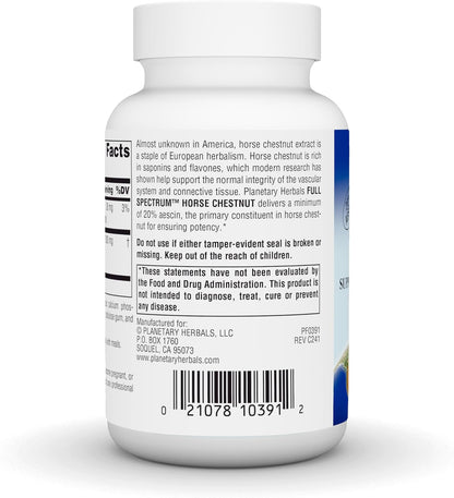 Planetary Herbals Full Spectrum Horse Chestnut, 500 mg – 120 Tablets