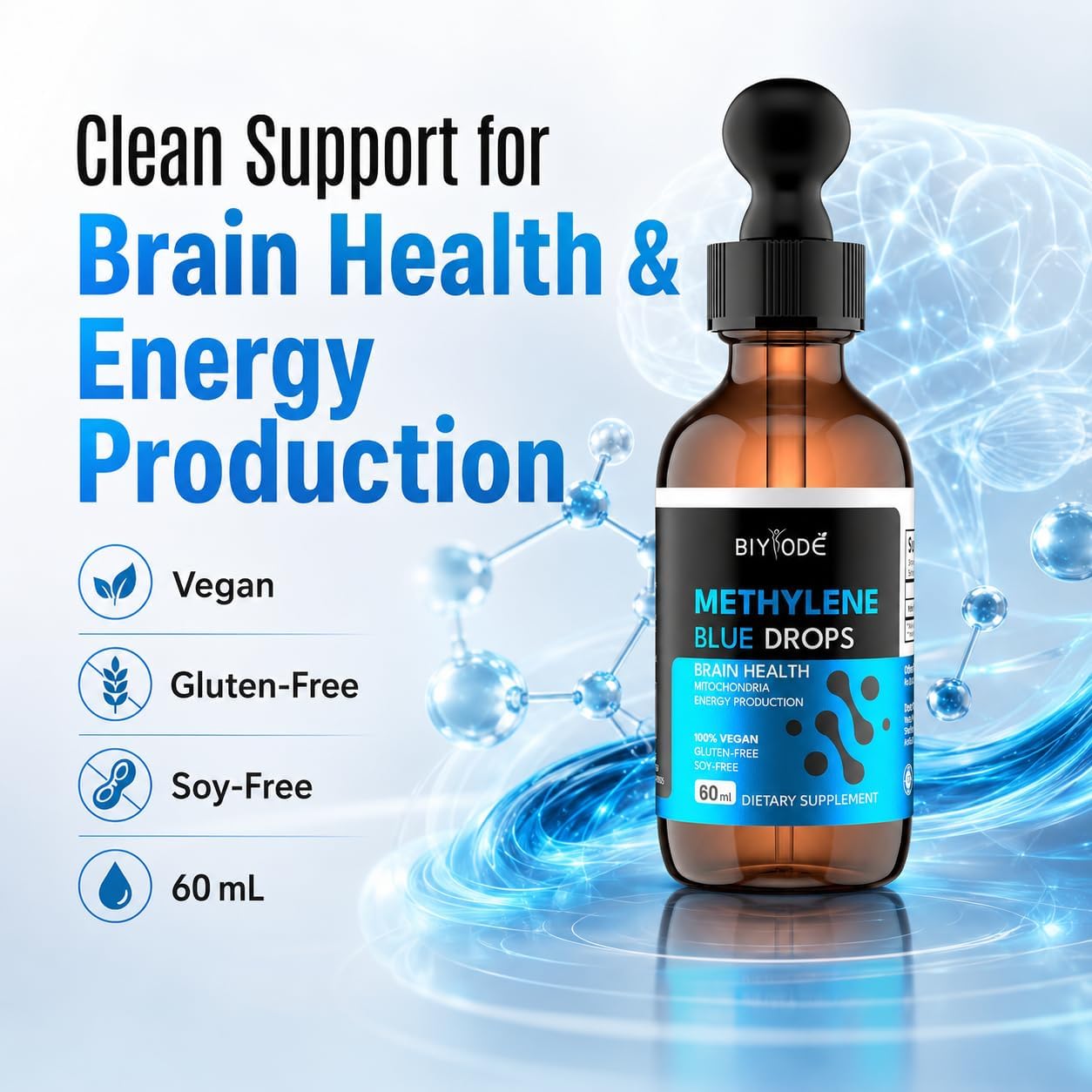 Methylene Blue Drops - Formaldehyde and Alcohol Free - 1% Methylene Blue for Human Undertake - Brain Health Grade - görsel 8