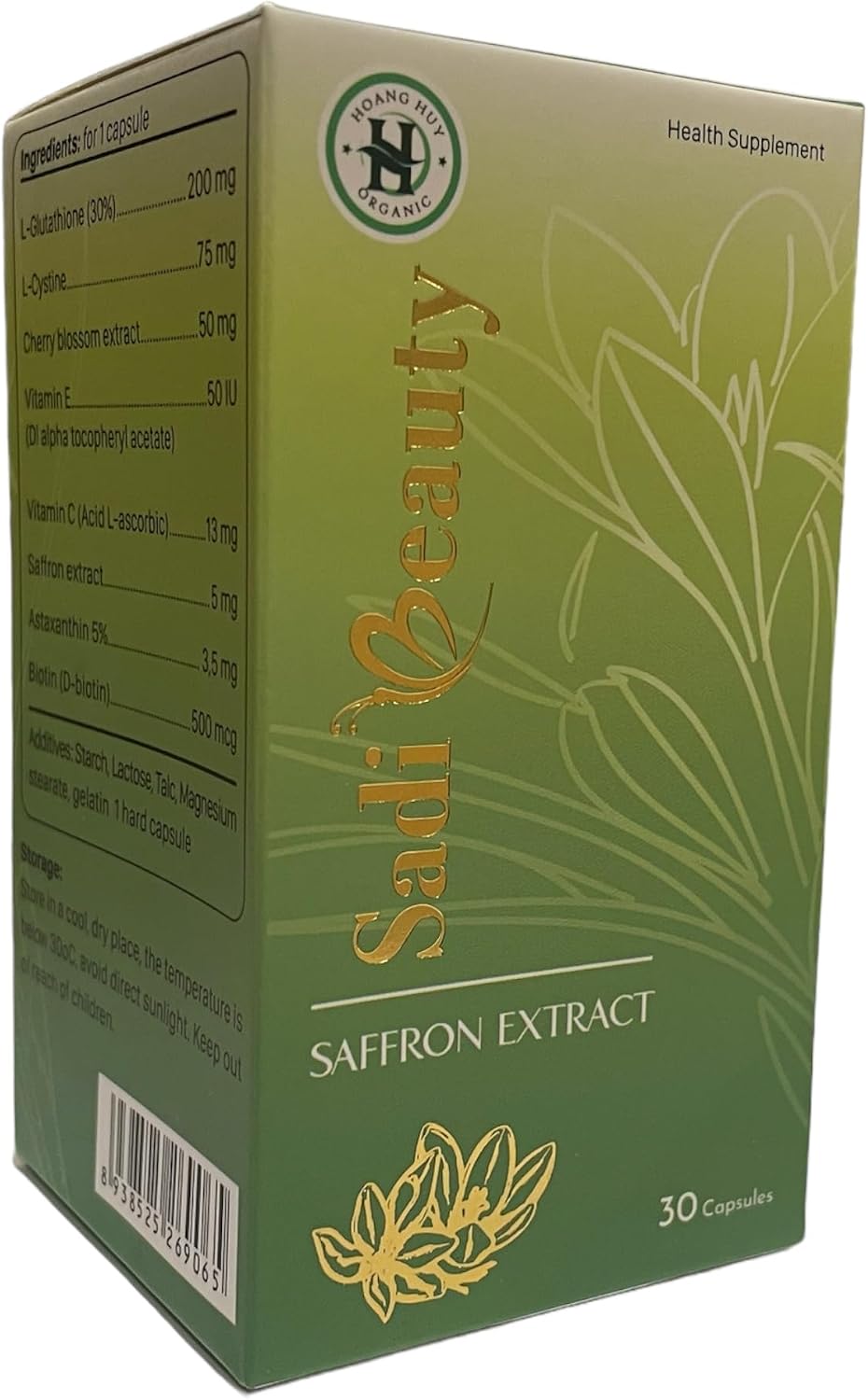 Sadi Beauty Saffron Extract Capsules with L-Glutathione, Vitamin C & E – Brighten Skin Tone, Reduce Dark Spots (30 Capsules) - görsel 4