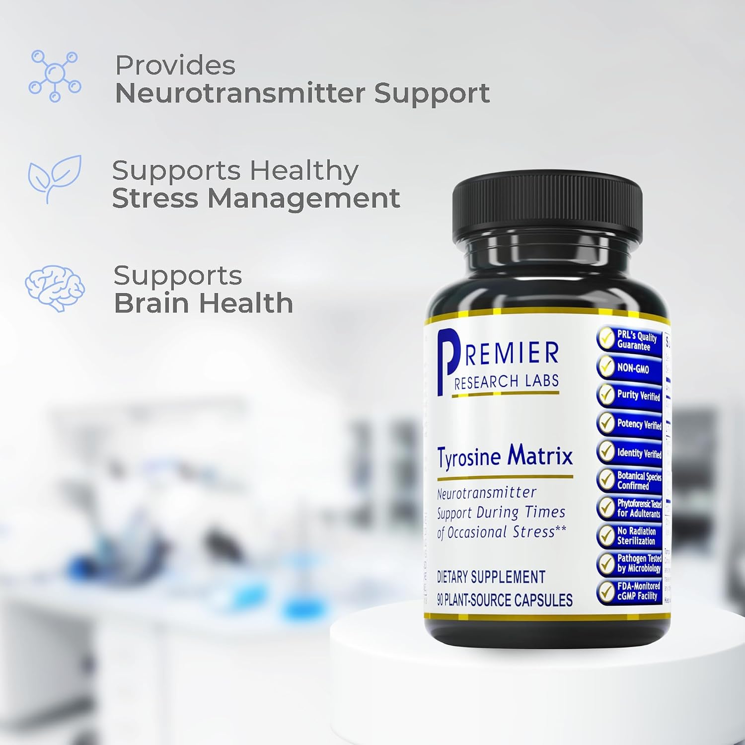 Premier Research Labs Tyrosine Matrix – L-Tyrosine Supplement with Rhodiola & Red Algae, 90 Capsules - görsel 4