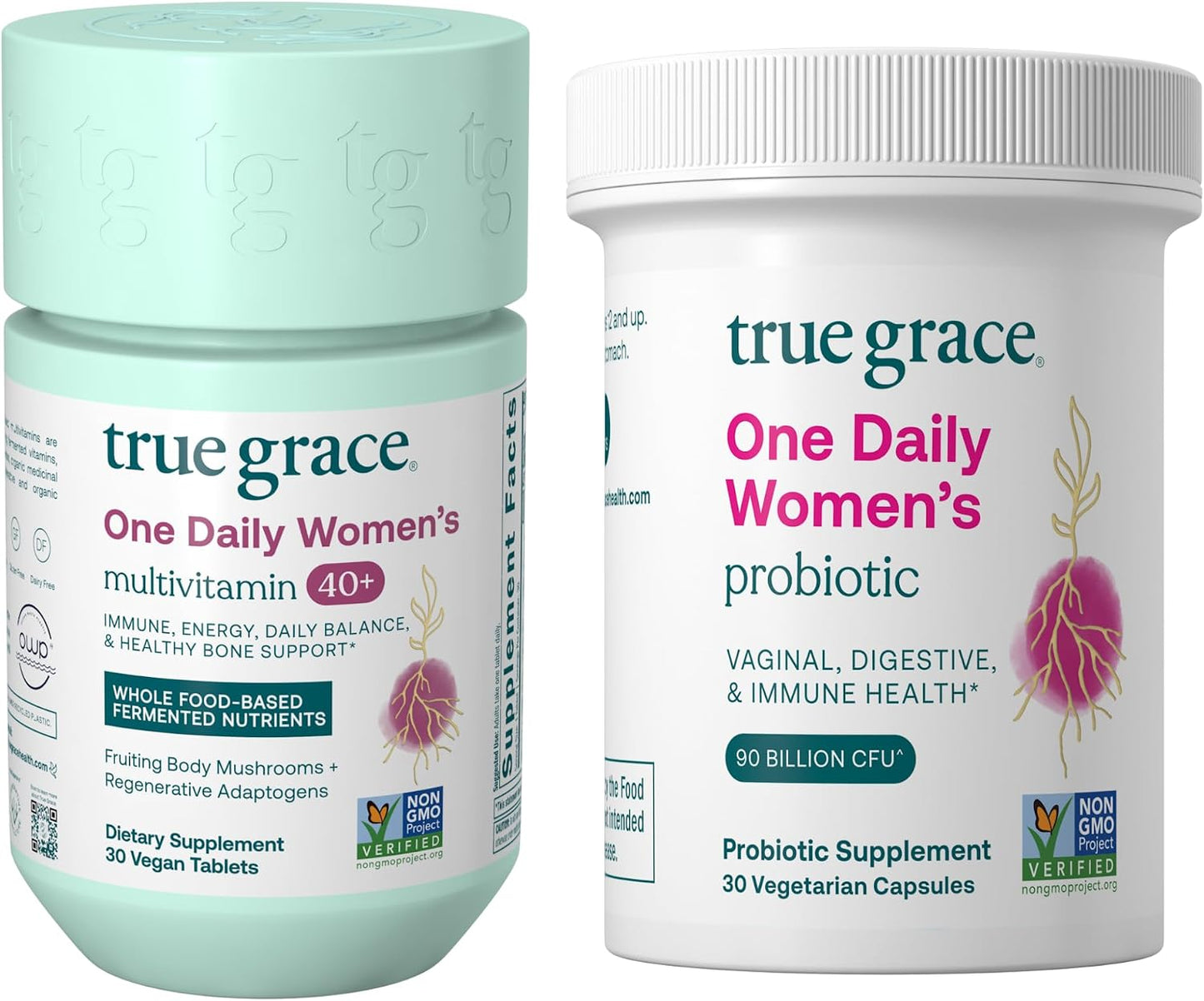 True Grace One Daily Women’s Multivitamin 40+ & Probiotic Bundle - 30-Day Supply - görsel 1